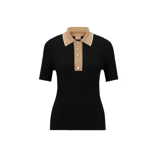 HUGO BOSS Черно-коричневый Женские Трикотаж