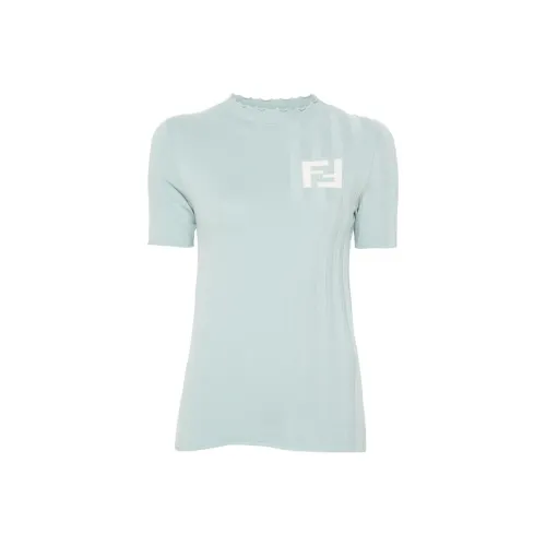 FENDI T-рубашка Женская Светло-синяя