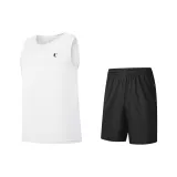 Комплект (Топ Jordan белый + Шорты черные)
