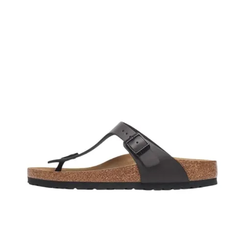 Birkenstock Gizeh EVA Устойчивые к истиранию Шлепанцы Унисекс Черные Тонкая версия