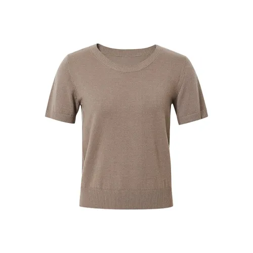 Hopeshow Трикотаж Женский Светлый Кофейный