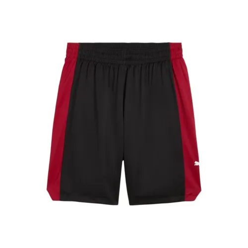 PUMA SHOTDRYCELL Blocker Баскетбольные шорты Баскетбольные шорты Мужской Черный Темно-красный