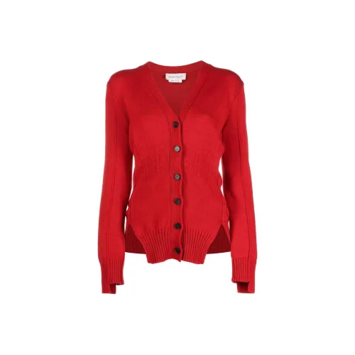 Alexander McQueen Красный Женские Кашемировые Свитеры