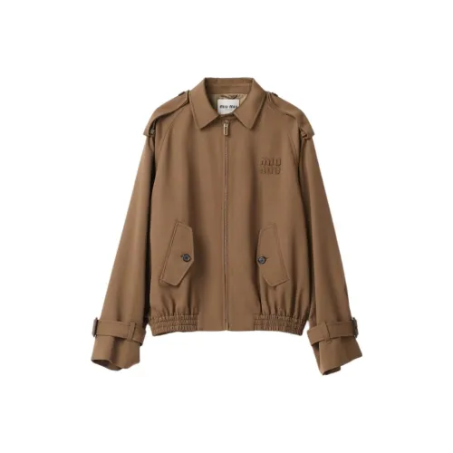 MIU MIU Куртки и Пальто Женские Бежевые