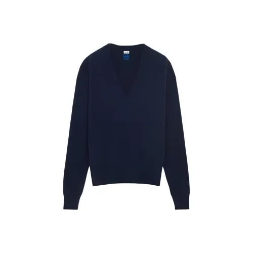 LOEWE SS24 Кашемир Свитер Женские Темно-синий