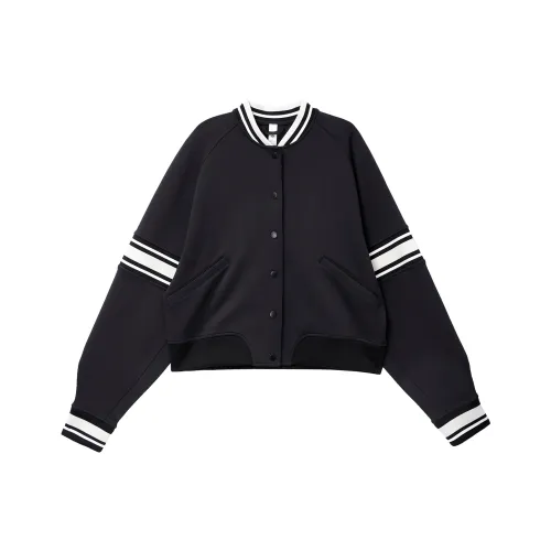 lululemon Snap Передняя часть VARSITY Куртка Куртки Пальто Женские Черный