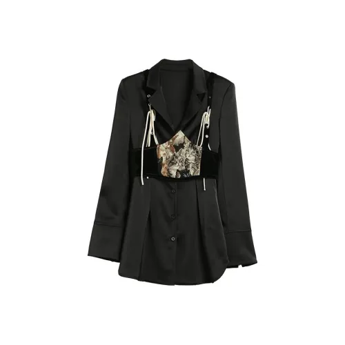 YITOUAGUA Черные Женские Рубашки