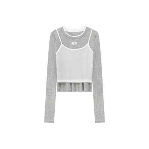 CHUU T-Shirt Женская Светло-Фотиния Серый