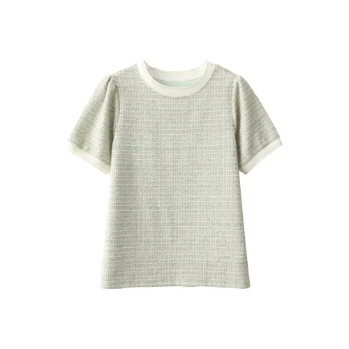 Huagaa T-Shirt Женская Цветочный Зеленый