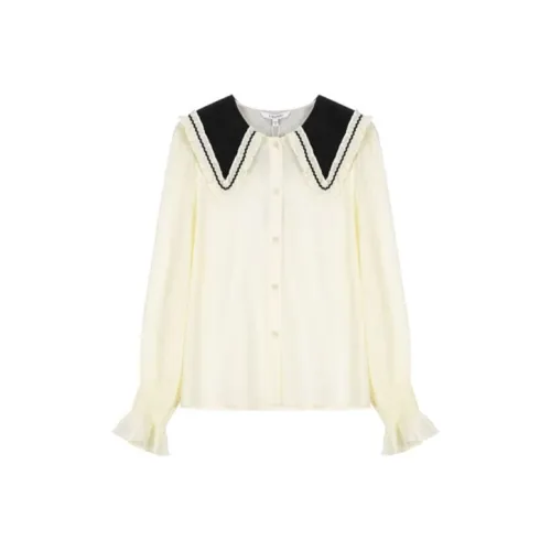 Lagogo Бежево-черные Женские Рубашки