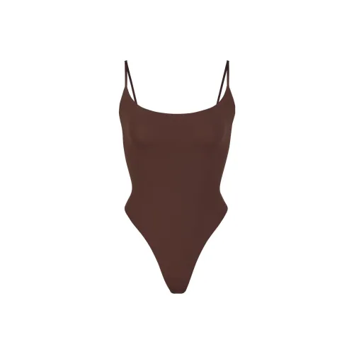 SKIMS Flts Everybody Caml Bodysuit Комбинезон Женские COCOA COCOA