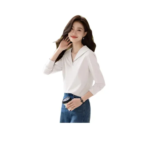 Mo Han Yi Mei T Рубашка Женская Белая