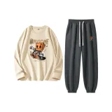 Скоростной скейтборд Бежевый/Песочный абрикосовый + Коробка Маленький Монстр K Графитно-серый