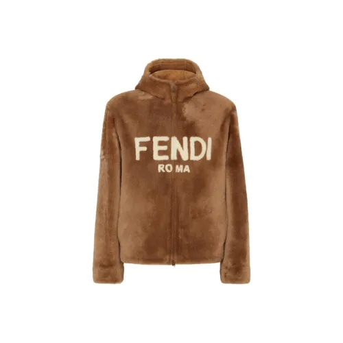 FENDI Коричневые Женские Куртки