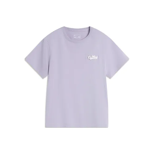 LINING Sports Life Collection T-Shirt Женская Морская соль Фиолетовый