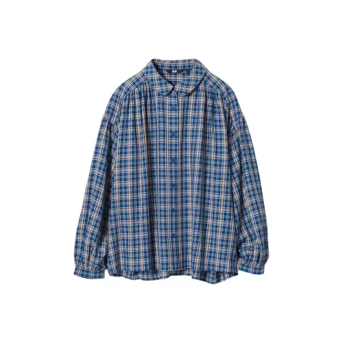 UNIQLO Женские рубашки морского синего цвета