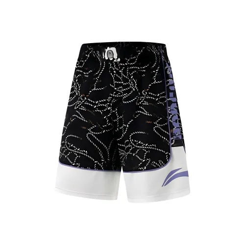 Badfive Баскетбольные шорты Мужские с принтом "Черный повсюду" Сливочный