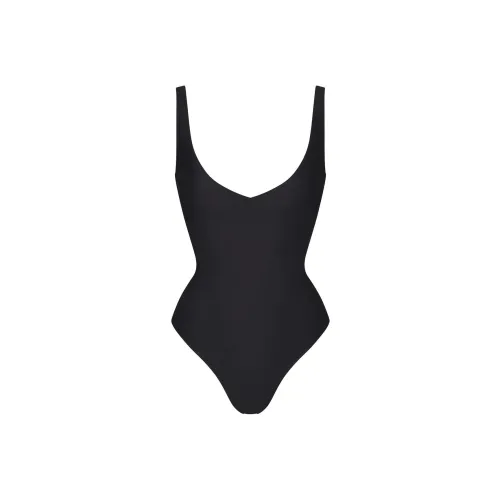 SKIMS Bodysuit Plunge String Без подкладки Комбинезон Женский Onyx Onyx