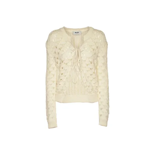 MSGM Трикотаж Женский Светло-Желтый