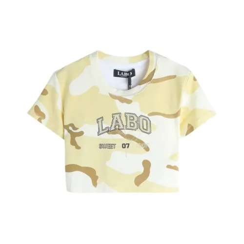 LALABOBO Стандартная футболка женская желтая