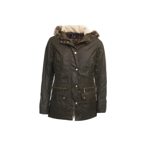 BARBOUR Kelsall Ваксированный Хлопок PARKA Куртки Пальто Женские Оливковый