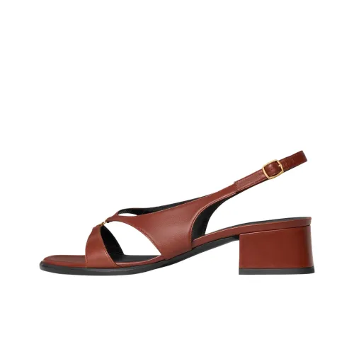 CELINE Triomphe One Ремешок Сандалии 4CM Женские Ржаво-Красный