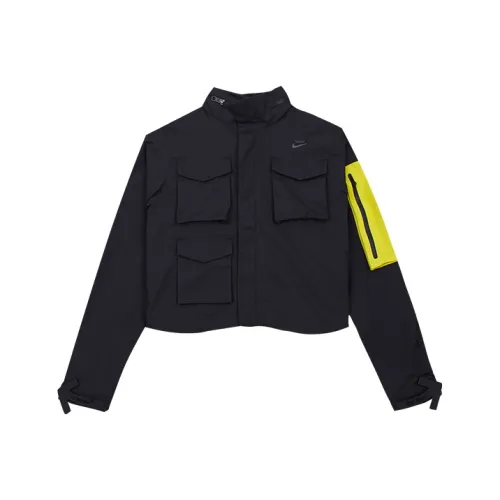 Nike Куртка Женская Черная Желтая