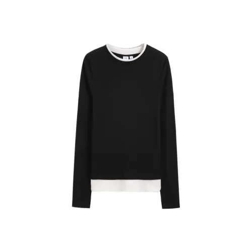 GAP Color Block Mock Два предмета Slim Fit Base Layer Длинный рукав Т-рубашка Женская