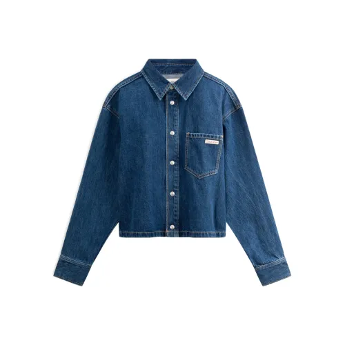 Calvin Klein Рубашка Женская Джинсовая Синяя