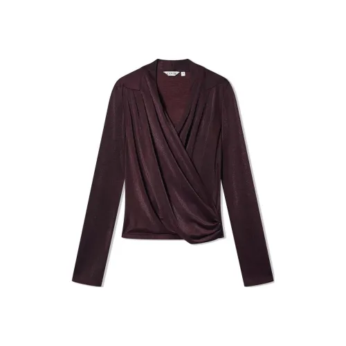 COVERINS T Рубашка Женская Бордовая