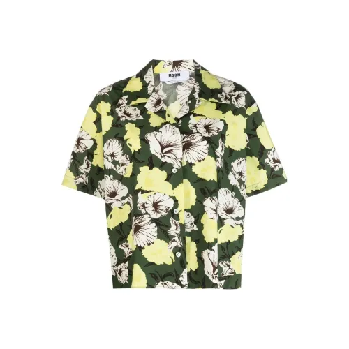 MSGM Зеленые Женские Рубашки