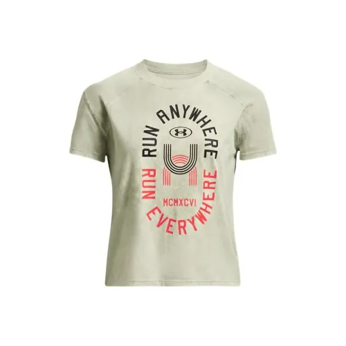 Under Armour Everywhere Рукав реглан T-рубашка Женская Зеленая