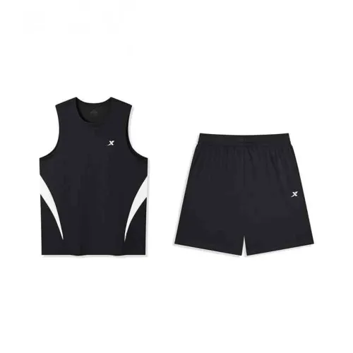 XTEP Basketball Collection Баскетбольный костюм мужской Глубокий черный Жемчужный белый