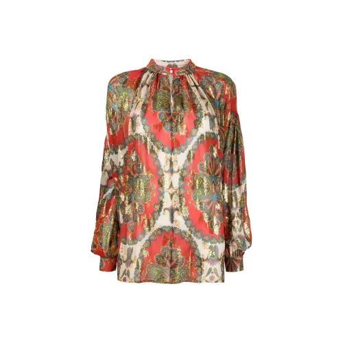 ETRO Женские Рубашки Красного Цвета