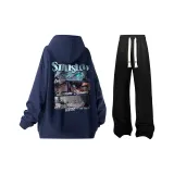 Темно-синий, синий + черный, повседневные штаны