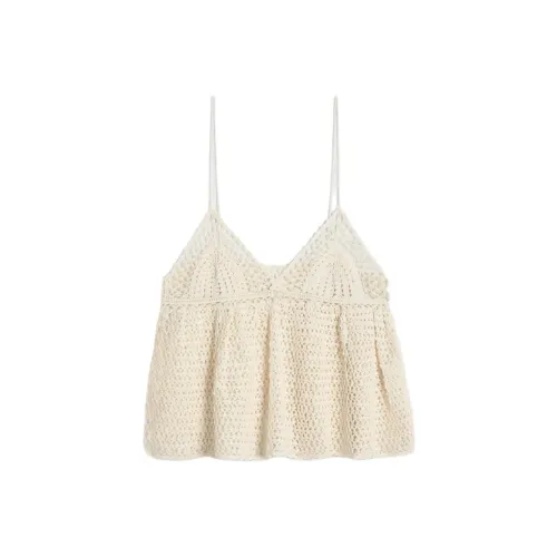 CELINE SS24 Топ на бретелях Женский Экрю