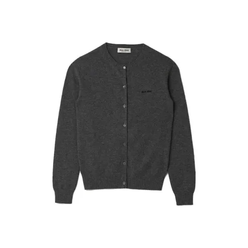 MIU MIU FW23 Трикотаж Женский Сланцево-Серый