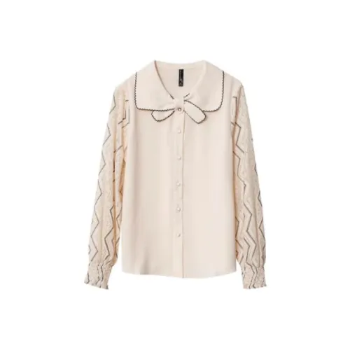 OUNIXUE Абрикос Женские Рубашки