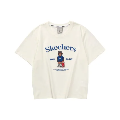 Skechers Funny Monster Стандартная T-рубашка Женская Зефирно-белая