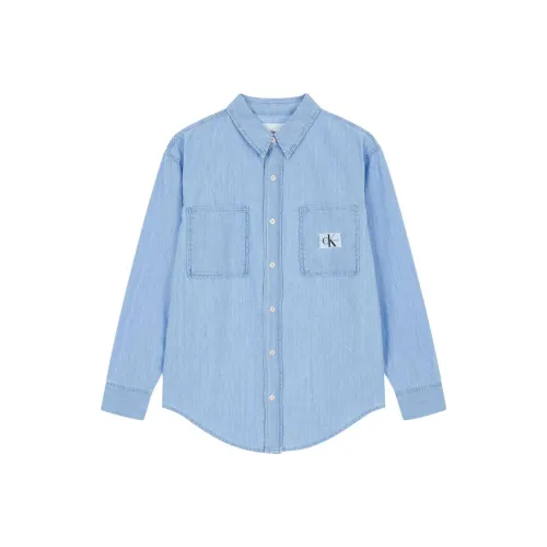 Calvin Klein Рубашка Женская Светло-Синяя