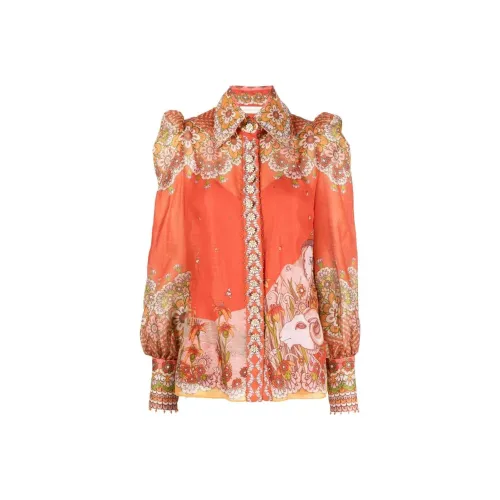 Zimmermann Апельсин Женские Рубашки
