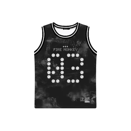FireMonkey Баскетбольная Джерси Унисекс Серебряный Чернильно-Черный