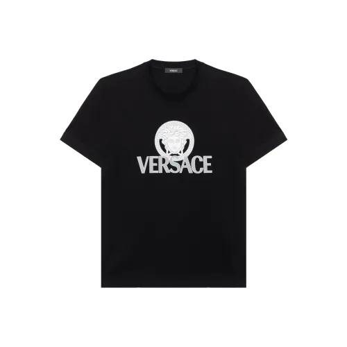 VERSACE Мужские черные T-рубашки