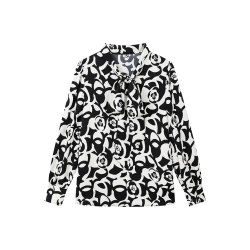 Yu Qianwen Рубашка Женская Абстрактный Цветочный