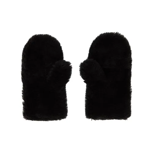 Yves Salomon Шерсть Трикотаж Перчатки Женские Черные