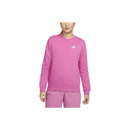 NIKE Розово-красные Женские Свитшоты