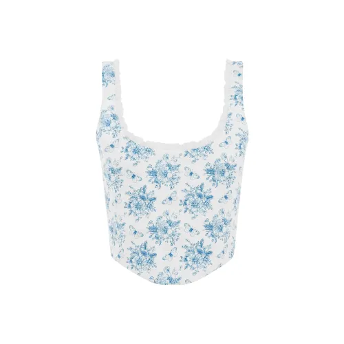 With Jean Белый TOILE Papillon Женские Топы