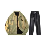 Комплект одежды (Гороховый зеленый топ + черные штаны)