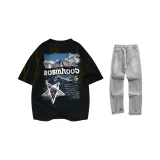 Чёрный + Грязно-жёлтый