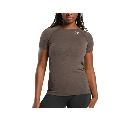 GYMSHARK T-рубашка Женская Коричневый Marlstone